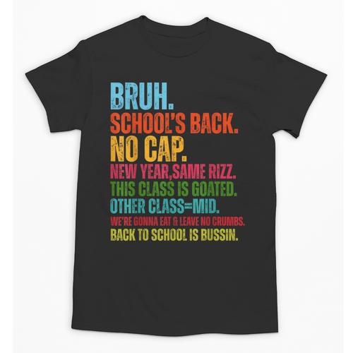 Vintage Bruh We Back No Cap Bruh We'Re Back Student Teacher Unisex T-Shirt - teacherstshirts.com AU