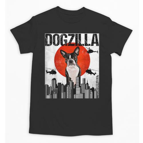 Vintage Japanese Dogzilla Boston Terrier Unisex T-Shirt - Bostonterriersmerch.com