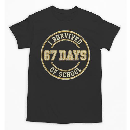 Vintage I Survived 67 Days Of School Teachers Students Unisex T-Shirt - teacherstshirts.com AU