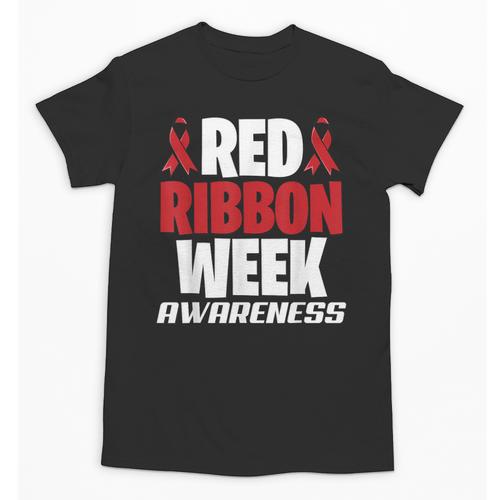 We Wear Red For Red Ribbon Week Awareness Mothers Teachers Unisex T-Shirt - teacherstshirts.com UK