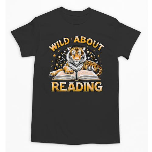 Wild About Reading Tiger For Teachers & Students Unisex T-Shirt - teacherstshirts.com DE