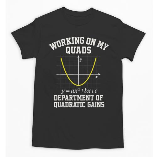 Working On My Quads Algebra Math Gym Teacher Unisex T-Shirt - teacherstshirts.com