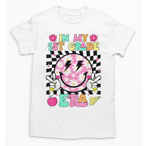 In My 1st Grade Era Smile Face Back To School Teacher Kid Unisex T-Shirt - teacherstshirts.com AU