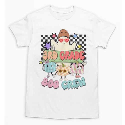 3rd Grade Boo Crew Third Grade Halloween Costume Teacher Kid Unisex T-Shirt - teacherstshirts.com AU