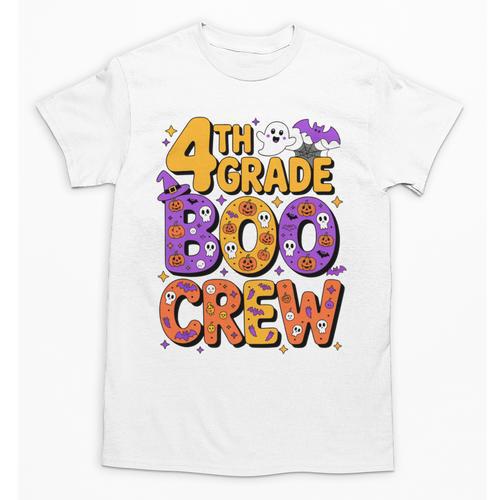 4th Grade Boo Crew Ghost Halloween Teacher Costume Unisex T-Shirt - teacherstshirts.com AU