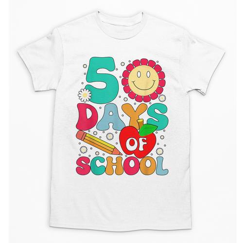 50 Days Of School Teacher Happy 50th Day Of School Kids Unisex T-Shirt - teacherstshirts.com AU