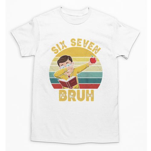 67 Meme Six Seven Bruh Retro Dabbing Teacher School Unisex T-Shirt - teacherstshirts.com DE