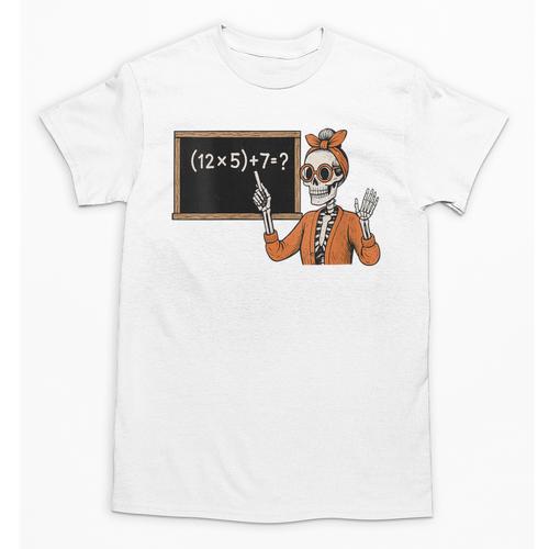 67 Teacher Halloween Skeleton Six Seven Meme Brainrot Math Unisex T-Shirt - teacherstshirts.com CA