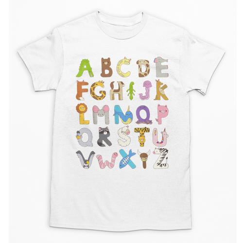 ABC Animals Alphabet Graphic Boys Girls Kindergarten Teacher Unisex T-Shirt - teacherstshirts.com AU