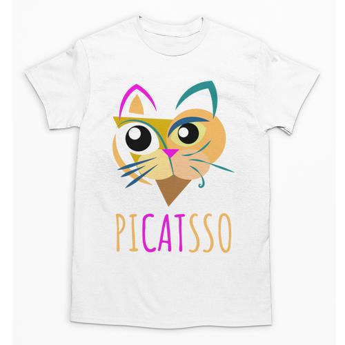 Abstract Cat Art Picatsso Shirt For Art Teachers Unisex T-Shirt - teacherstshirts.com AU