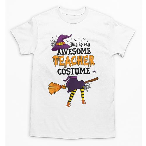 This Is My Awesome Teacher Costume Halloween Witch Unisex T-Shirt - teacherstshirts.com