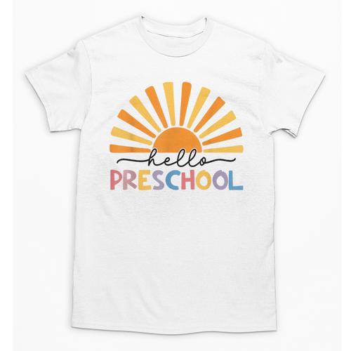 Back To School Hello Preschool For Kids Teacher Women Unisex T-Shirt - teacherstshirts.com AU