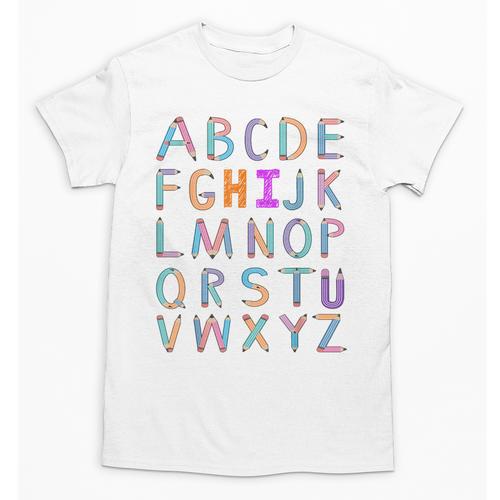 Back To School Kindergarten Alphabet ABC Teacher Women Kids Unisex T-Shirt - teacherstshirts.com CA