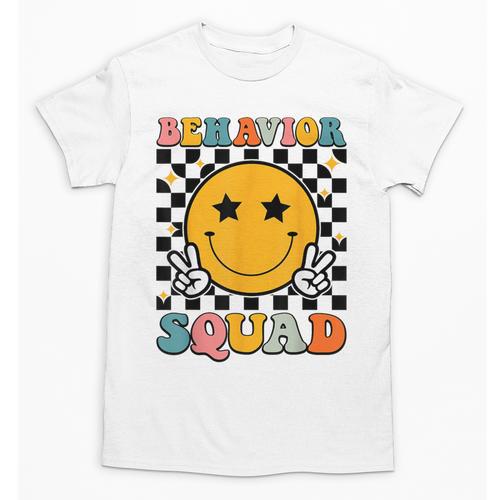 Behavior Squad Specialist Analyst Behavior Teacher Retro Unisex T-Shirt - teacherstshirts.com CA