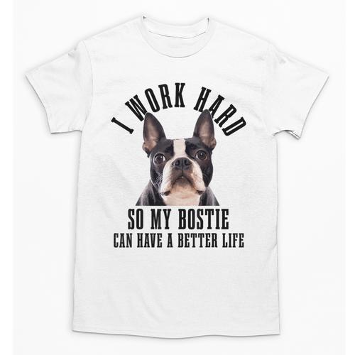 Bostie Mama Dog Dad Boston Terrier For Men Women Unisex T-Shirt - Bostonterriersmerch.com CA