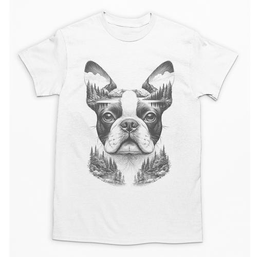 Boston Terrier Dog Bostie Nature Memorial Idea Men Women Unisex T-Shirt - Bostonterriersmerch.com CA