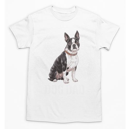 Boston Terrier Dog Dad Boston Terrier Dog Lovers Unisex T-Shirt - Bostonterriersmerch.com