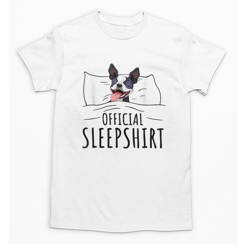 Boston Terrier Dog Lovers Sleepshirt Apparel Men Women Unisex T-Shirt - Bostonterriersmerch.com AU