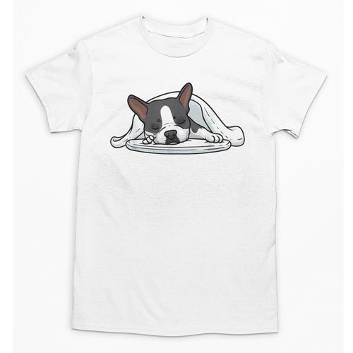 Boston Terrier Dog Official Sleeping Men Women Girls Kids Unisex T-Shirt - Bostonterriersmerch.com
