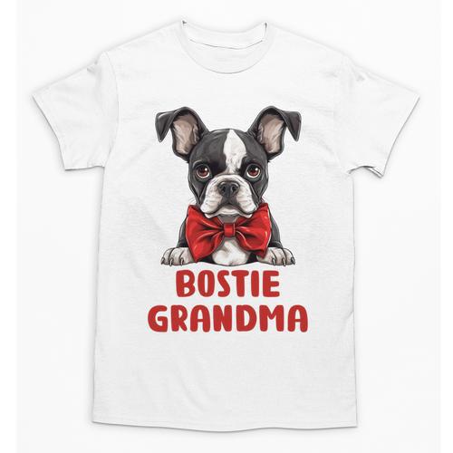 Boston Terrier Grandma Dog Lovers Puppy Bostie Owner Unisex T-Shirt - Bostonterriersmerch.com CA