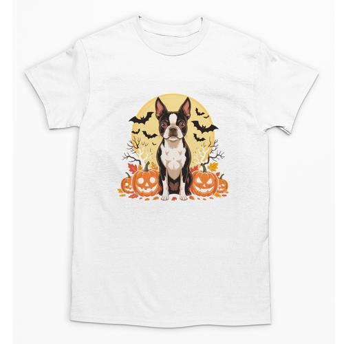 Boston Terrier Halloween Dog Lover Pumpkin Costume Unisex T-Shirt - Bostonterriersmerch.com