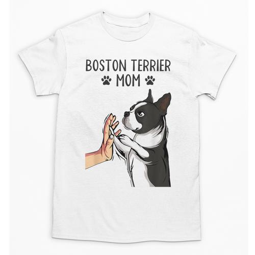 Boston Terrier Mom Dogs Mum Woman Unisex T-Shirt - Bostonterriersmerch.com