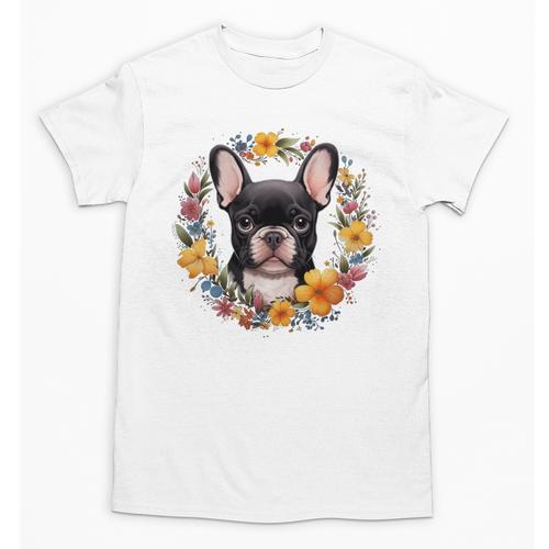 Boston Terrier Mom Floral Bostie Dog Lover Flowers Cute Unisex T-Shirt - Bostonterriersmerch.com