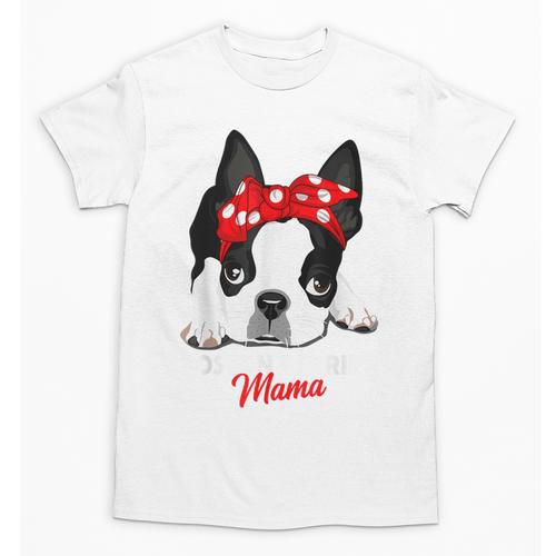 Boston Terrier Mum Dog Woman Idea Unisex T-Shirt - Bostonterriersmerch.com CA