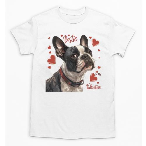Boston Terrier Is My Valentine Cute Pet Dog Owner Valentine Unisex T-Shirt - Bostonterriersmerch.com