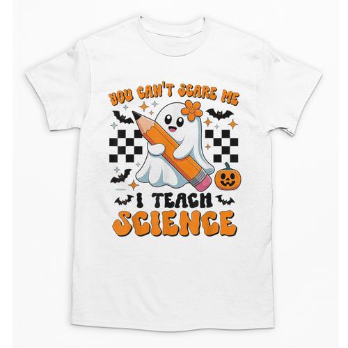 You Can't Scare Me I Teach Science Retro Teacher Halloween Unisex T-Shirt - teacherstshirts.com AU