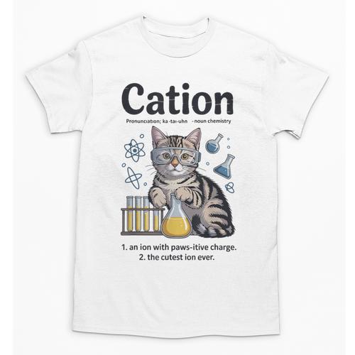 Cation Shirt Cat Science Chemistry Teacher Chemist Pun Unisex T-Shirt - teacherstshirts.com AU