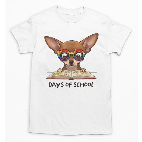 Chihuahua 100 Days Of School Rainbow Glasses Teacher Unisex T-Shirt - teacherstshirts.com