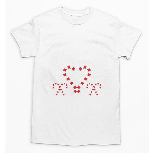 Christmas Candy Cane Work Of Heart Fourth 4th Grade Teacher Unisex T-Shirt - teacherstshirts.com UK