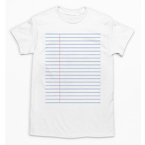 Colleged Ruled Paper Lined Writer Student Professor Teacher Unisex T-Shirt - teacherstshirts.com CA