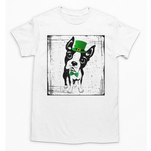 Cool Saint Patrick's Boston Terrier T Shirt For Dogs Lovers Unisex T-Shirt - Bostonterriersmerch.com CA