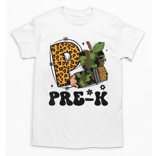 Cute Camo Pre K Back To School Teacher Kid Preschool Unisex T-Shirt - teacherstshirts.com AU