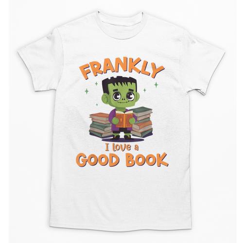 Cute Halloween Teacher Librarian Frankenstein Reading Books Unisex T-Shirt - teacherstshirts.com UK