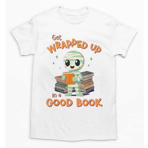 Cute Halloween Teacher Librarian Mummy Reading Books Unisex T-Shirt - teacherstshirts.com