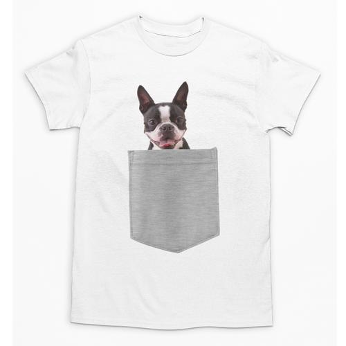Dog In Your Pocket Boston Terrier For Men Women Girls Kids Unisex T-Shirt - Bostonterriersmerch.com
