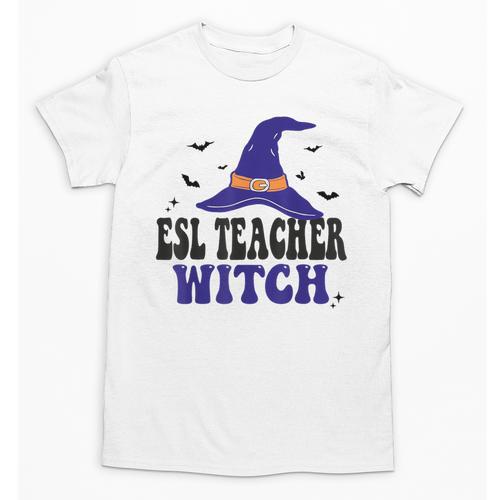 ESL Teacher Witch Halloween Matching Group Costume Unisex T-Shirt - teacherstshirts.com DE