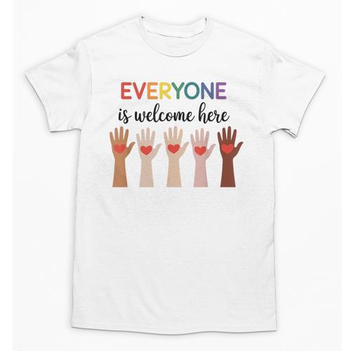Everyone Is Welcome Here Idaho Teacher Unisex T-Shirt - teacherstshirts.com AU