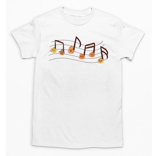 Fall Music Teacher Halloween Pumpkin Music Note Fall Teacher Unisex T-Shirt - teacherstshirts.com DE