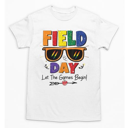 Field Day 2025 Let The Games Begin Kids Boys Girls Teachers Unisex T-Shirt - teacherstshirts.com