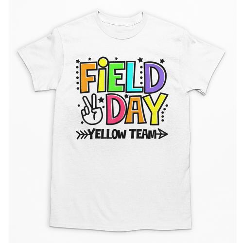 Field Day Yellow Team For Teacher Kids Field Day Games Unisex T-Shirt - teacherstshirts.com