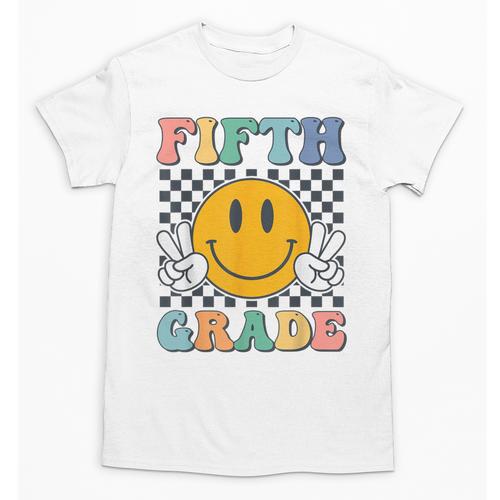 Fifth Grade Team Teachers Boys Girls Retro Smile 5th Grade Unisex T-Shirt - teacherstshirts.com AU