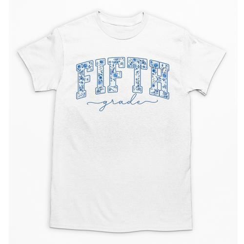 Fifth Grade Toile De Jouy Back To School Teachers Kids Unisex T-Shirt - teacherstshirts.com DE