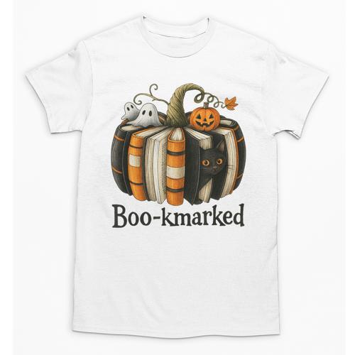 Fun Fall Book Lover Cute Teacher Student Halloween Unisex T-Shirt - teacherstshirts.com