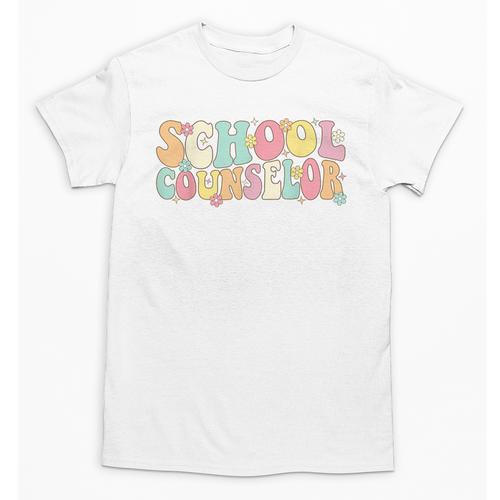 Groovy School Counselor Back To School Teacher Counseling Unisex T-Shirt - teacherstshirts.com UK