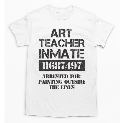Halloween Art Teacher Prisoner Costume Unisex T-Shirt - teacherstshirts.com AU