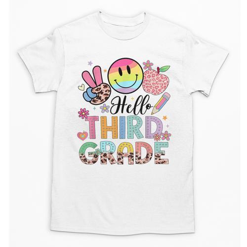 Hello 3rd Grade Boy Girl Teacher Back To School 3rd Grade Unisex T-Shirt - teacherstshirts.com CA